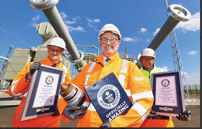 1. The Viking Link interconnector, stretching 475 miles between the UK and Denmark, was recognized by Guinness World Records as the longest land and subsea high-voltage direct-current (HVDC) interconnector. Courtesy: National Grid